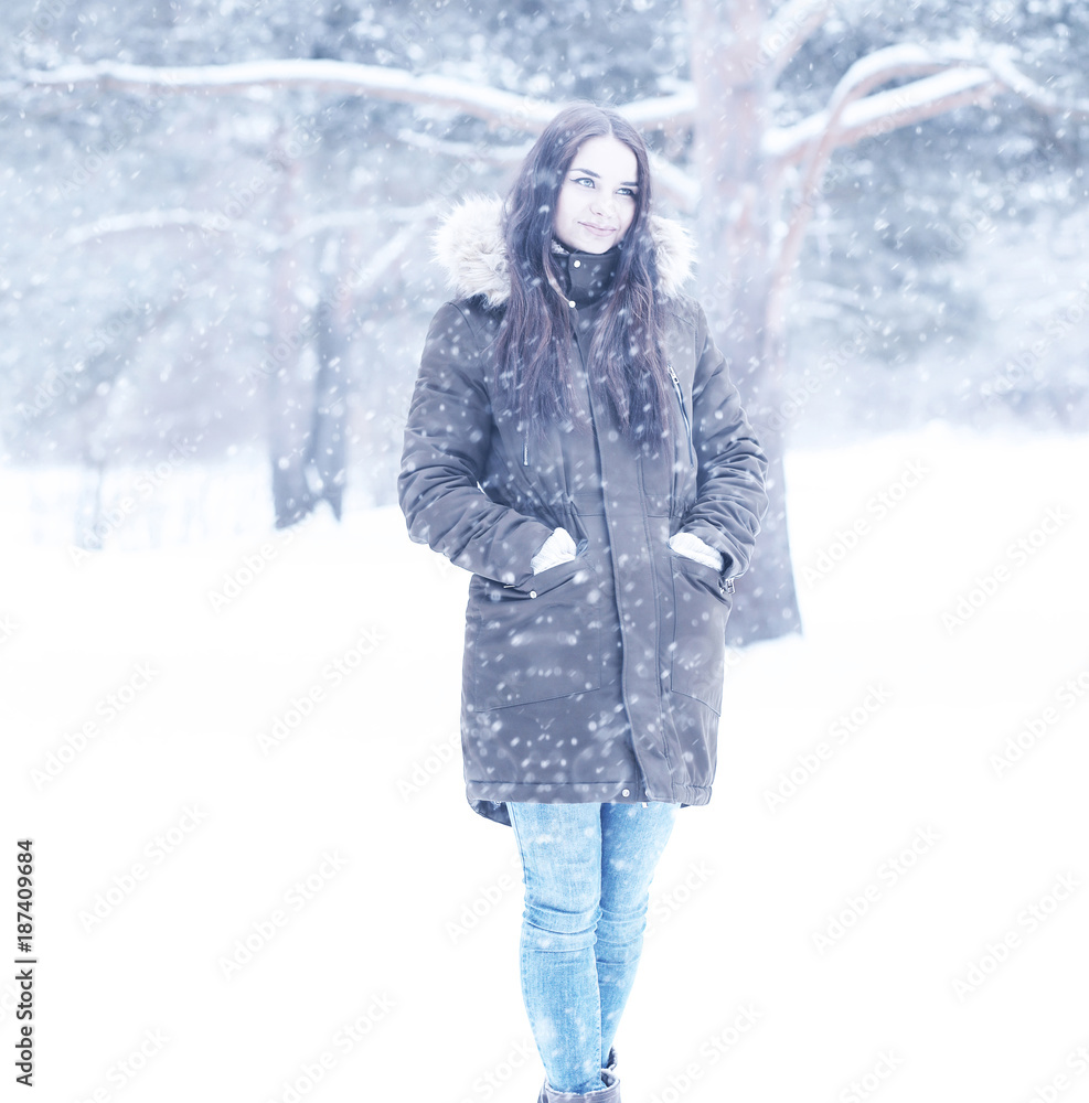 Beautiful girl in a beautiful winter snow Beautiful girl in a beautiful winter snow