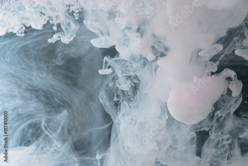 White ink cloud in water