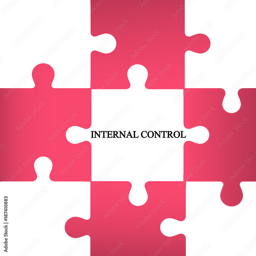 Puzzles. Business illustration with the inscription:internal control Puzzles. Business illustration with the inscription:internal control