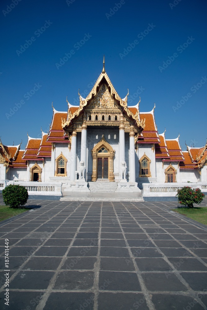 Wat Benchamabophit, the Marble temple Bangkok.