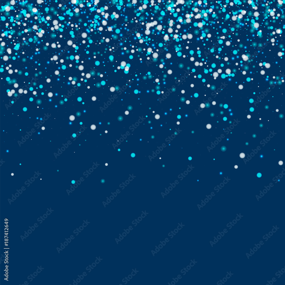 Amazing falling snow. Scatter top gradient with amazing falling snow on deep blue background. Fine Vector illustration. Amazing falling snow. Scatter top gradient with amazing falling snow on deep blue background. Fine Vector illustration.