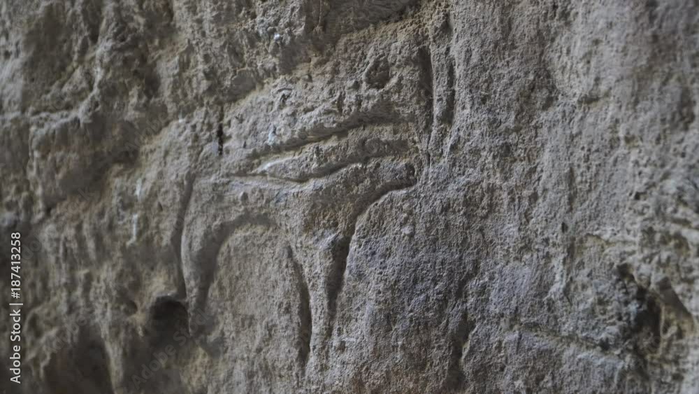 Gobustan is the national reserve of Azerbaijan. Petroglyphs of the ancient inhabitants of the planet. Ancient rock carvings, wild mountain landscapes, mountains and tourists. Gobustan is the national reserve of Azerbaijan. Petroglyphs of the ancient inhabitants of the planet. Ancient rock carvings, wild mountain landscapes, mountains and tourists.