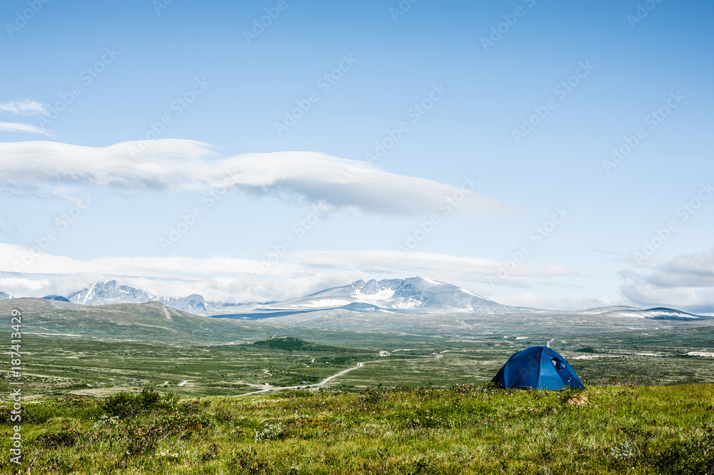 Solitary Tent in the Wilderness of Norway Solitary Tent in the Wilderness of Norway