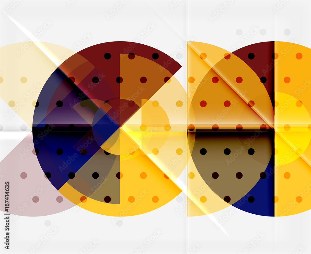 Circle elements on black background Circle elements on black background