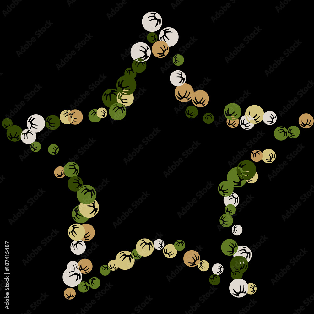Fototapeta premium Vector Confetti Background Pattern. Element of design. Colored stylized berries on a black background