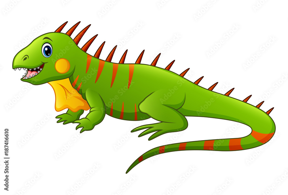 Fototapeta premium Cute lizard cartoon