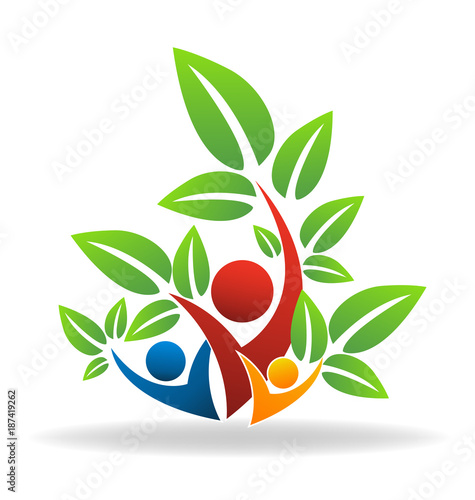 Family tree wellness figure icon
