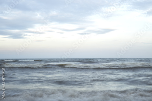 Beautiful clear  water lapping on the shore