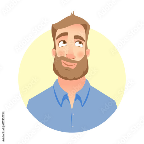 Face of man with beard