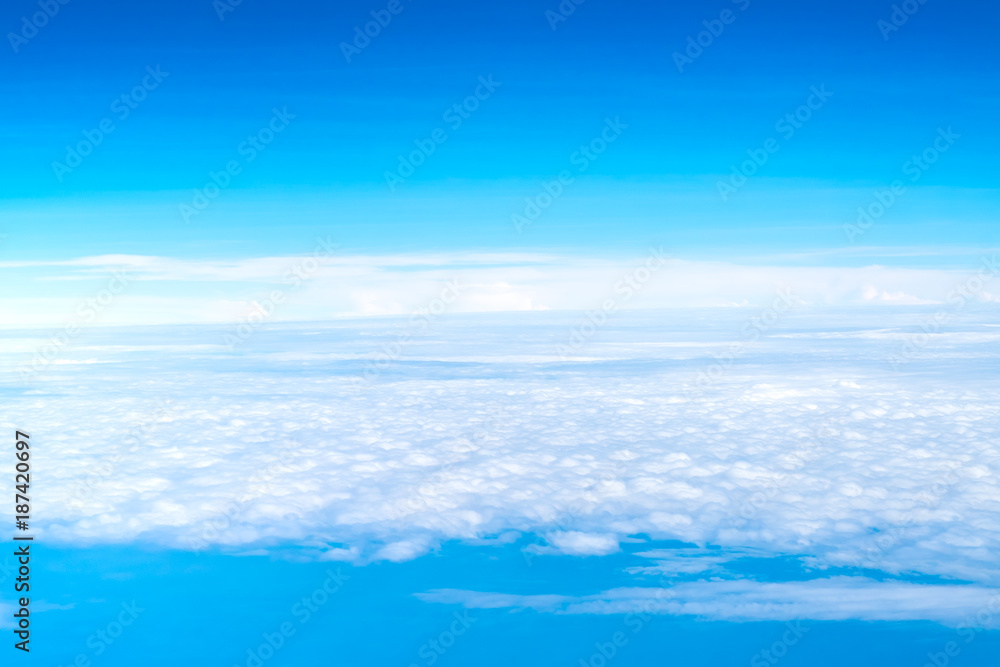Blue sky and Cloud Top view from airplane window,Nature background. Blue sky and Cloud Top view from airplane window,Nature background.