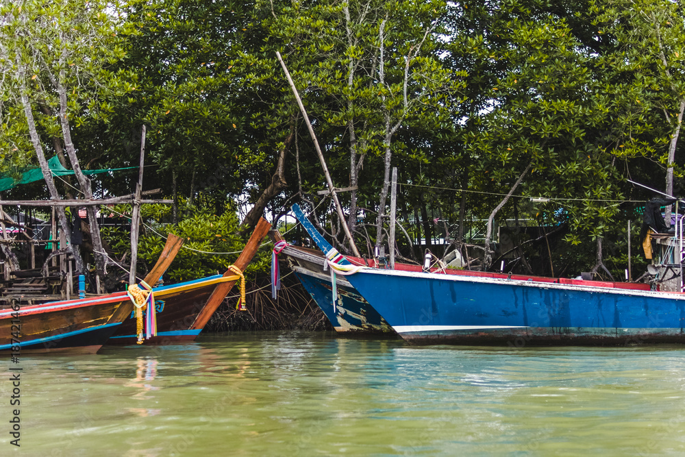 Long Tail Boats in Phuket Island, Thailand Long Tail Boats in Phuket Island, Thailand