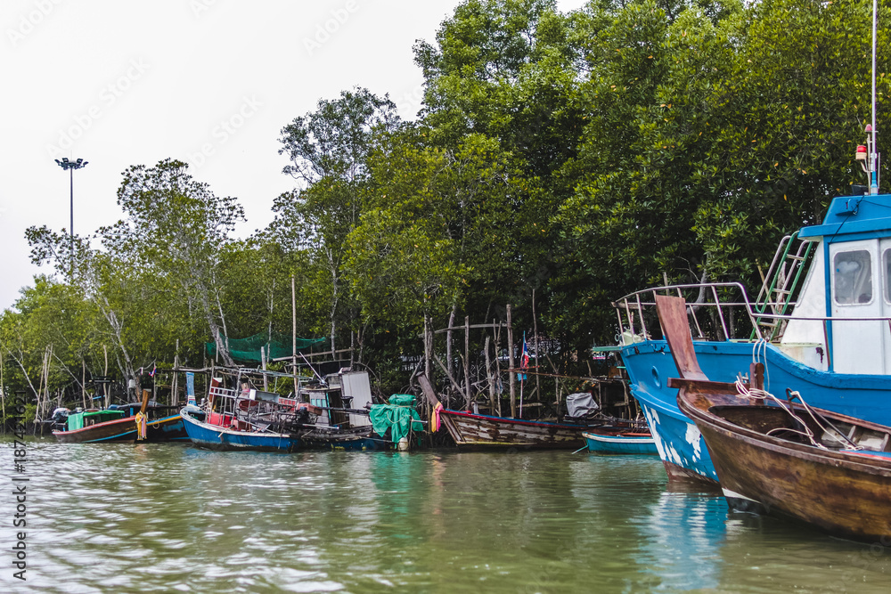Long Tail Boats in Phuket Island, Thailand