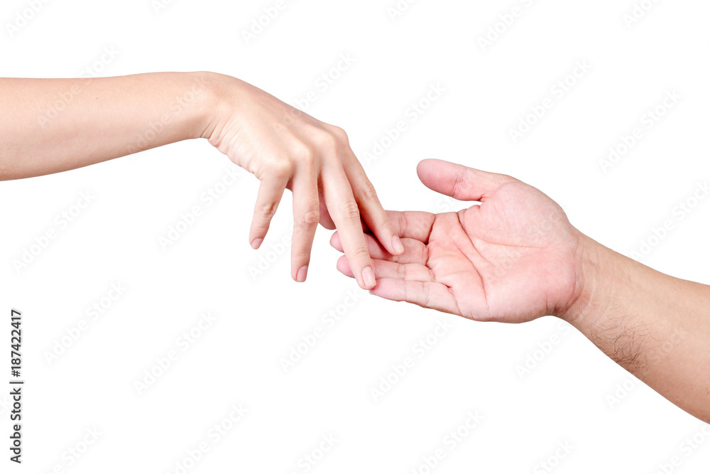 touching hand couple