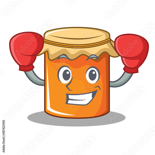 Boxing jam character cartoon style