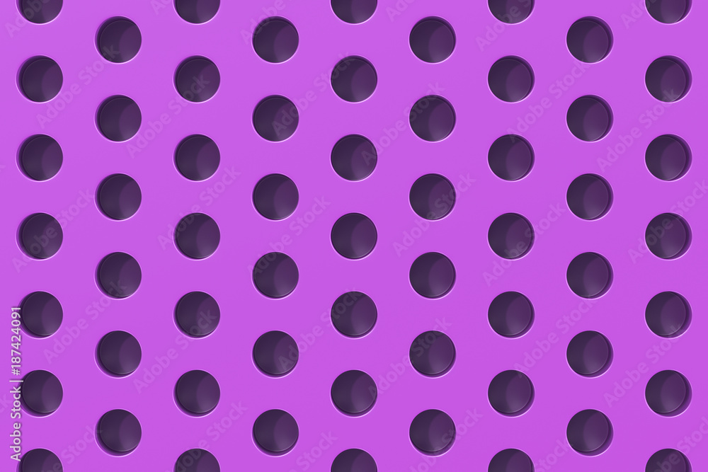 Plain violet surface with cylindrical holes