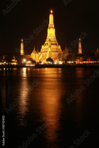 Wat Arun historical park and Chawpraya river  Bangkok Thailand