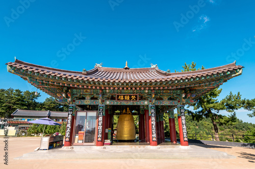 The golden bell of Hyuhyuam Hermitage in Yangyang.