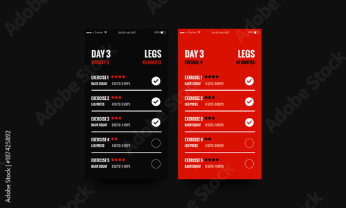 Workout App UX UI Design for Exercise