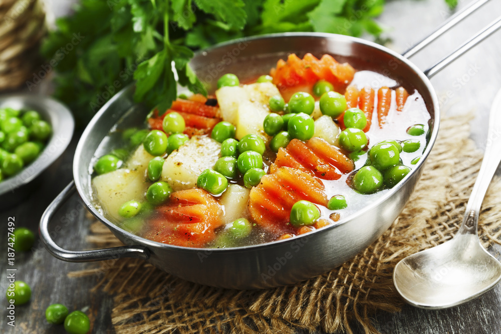Soup with green peas Soup with green peas