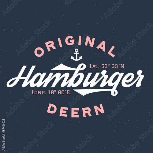 Original Hamburger Deern - T-Shirt Design Zum Bedrucken