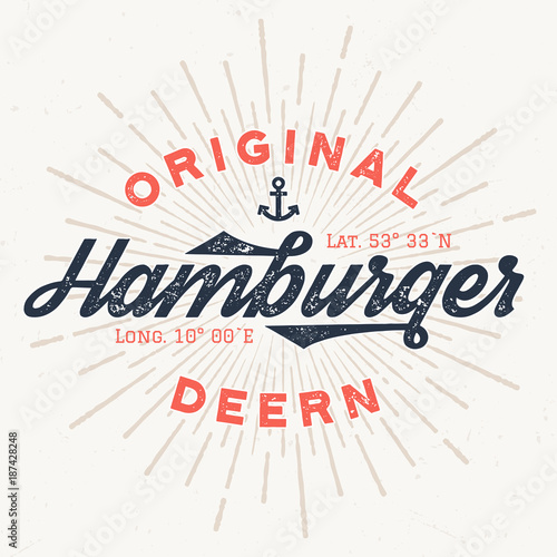 Original Hamburger Deern - T-Shirt Design Zum Bedrucken