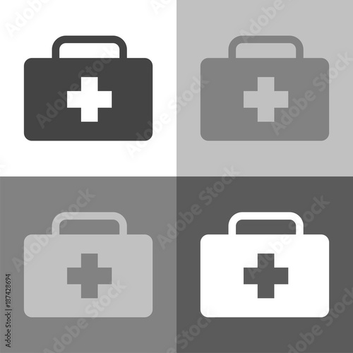 Vector set icon hot food, restaurant, dining room, cafe, food reception point. Restaurant vector sign on white-grey-black color.