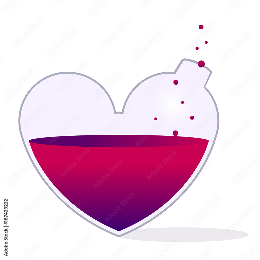 Love magic potion vector Love magic potion vector