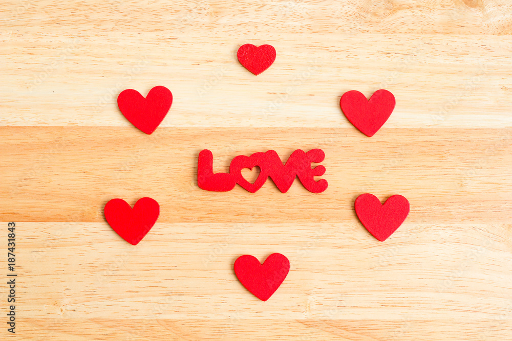 Love heart Valentine on a wooden background. Love heart Valentine on a wooden background.