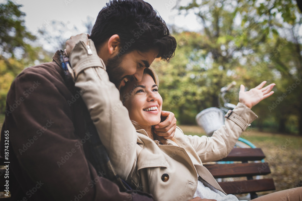 Couple enjoying outside Couple enjoying outside