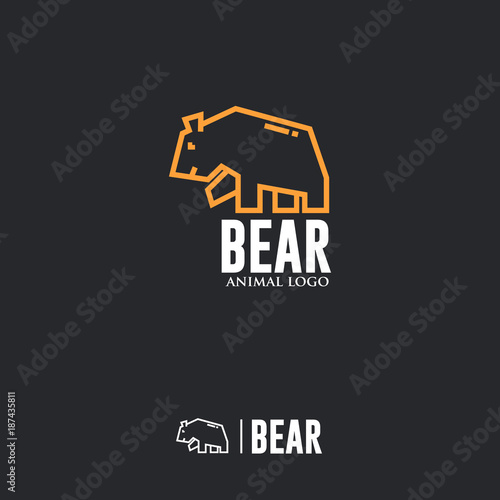BEAR LOGO. Linear Animal Icon