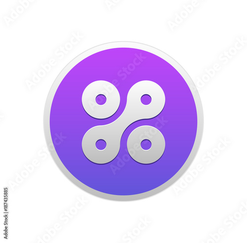 Cryptocurrency color icon (Radium)