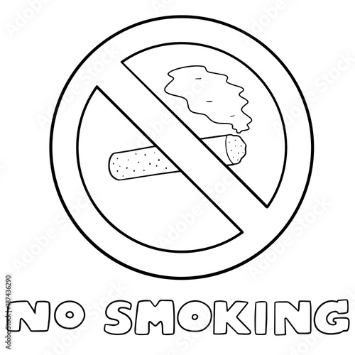 vector set of no smoking sign