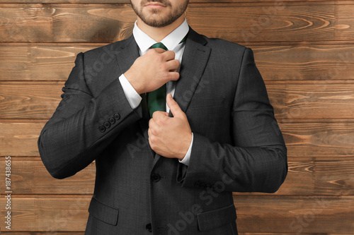 Handsome man in formal suit...