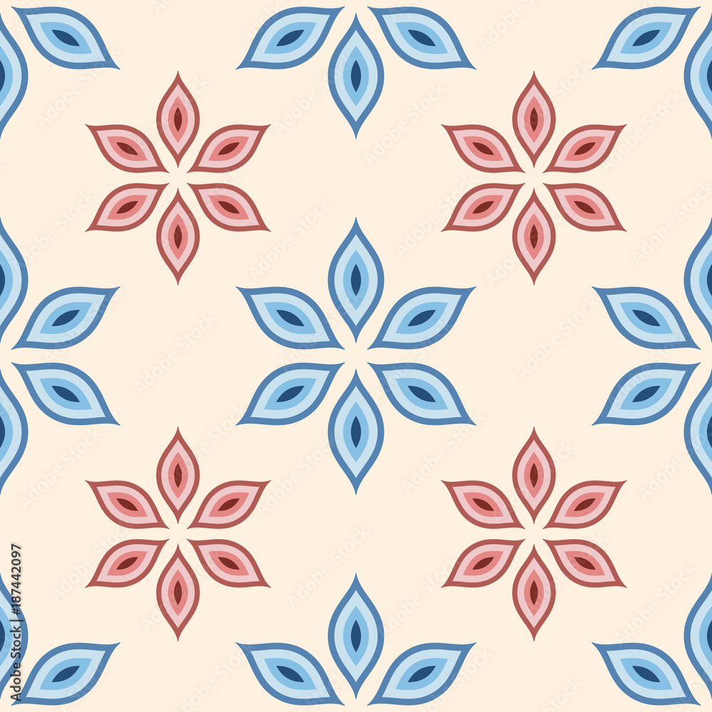 Fototapeta premium Abstract floral seamless pattern.