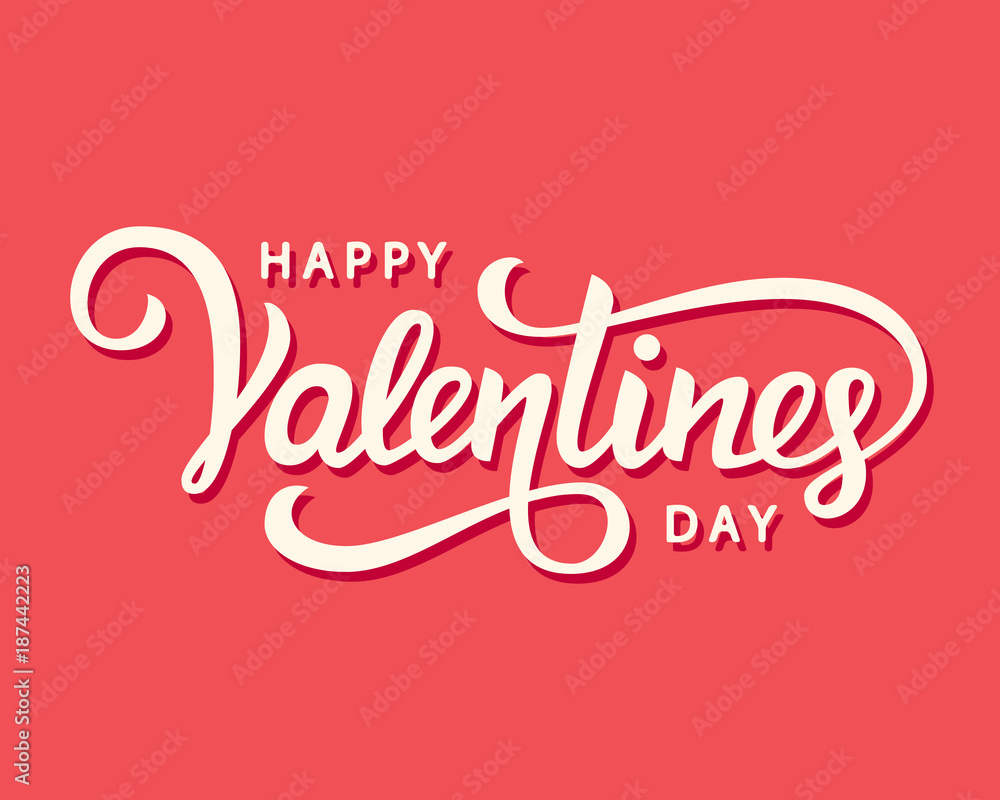 Fototapeta premium Happy Valentines Day romantic greeting card