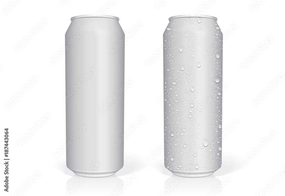 beer can with drops 
