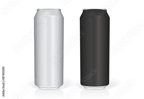 black and white beer can 