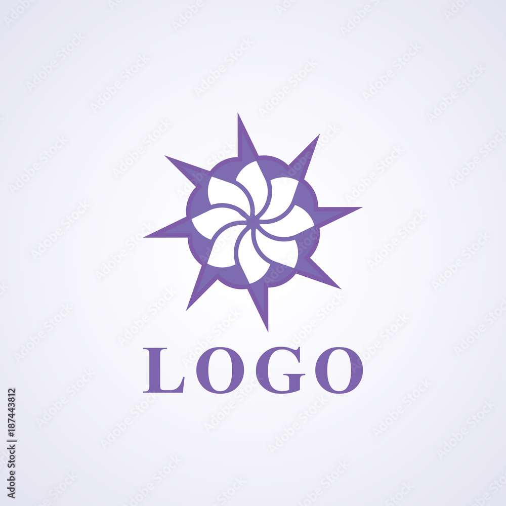 lotus flower logo vector icon