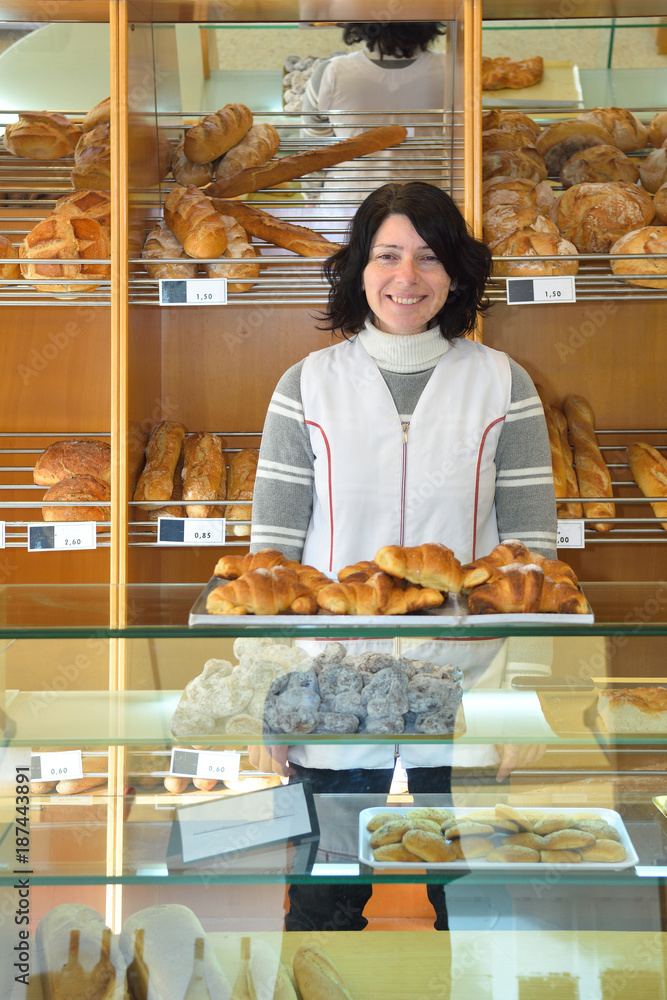 a baker in her bakery
