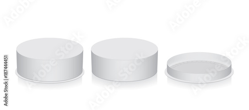 round box  mock up  template