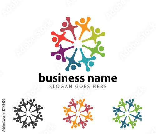 unity organization community social logo set