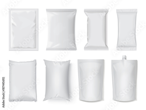 plastic and paper packaging mock up