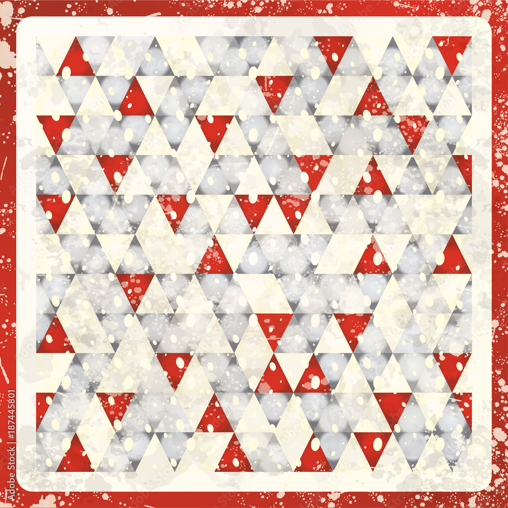 Abstract triangles in gray and red Abstract triangles in gray and red