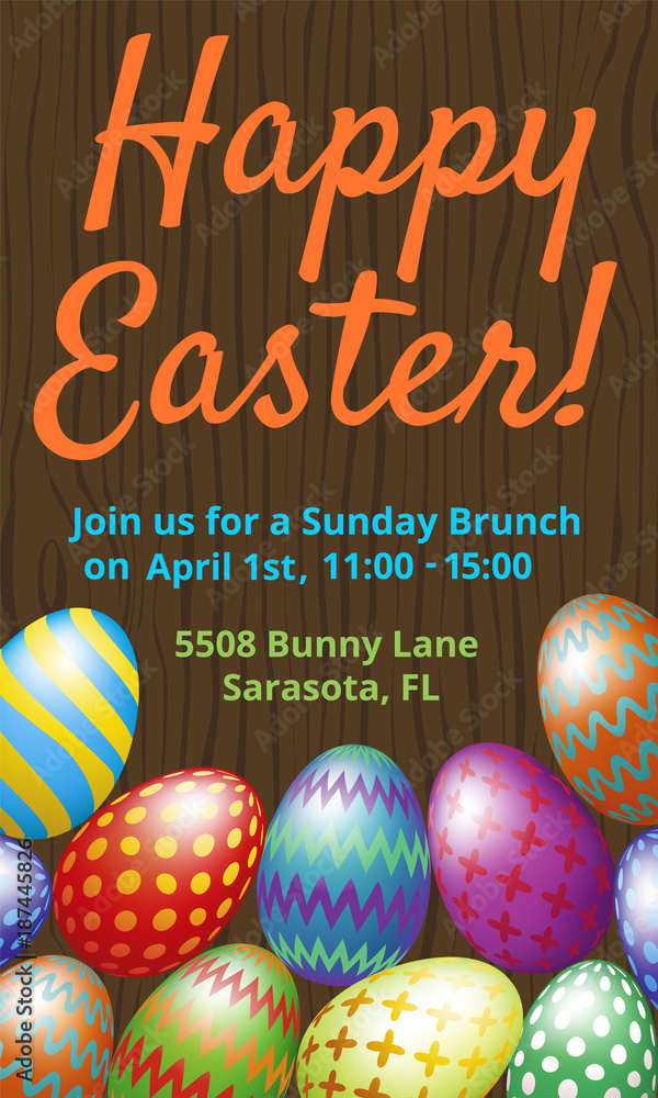 Easter Brunch invitation card