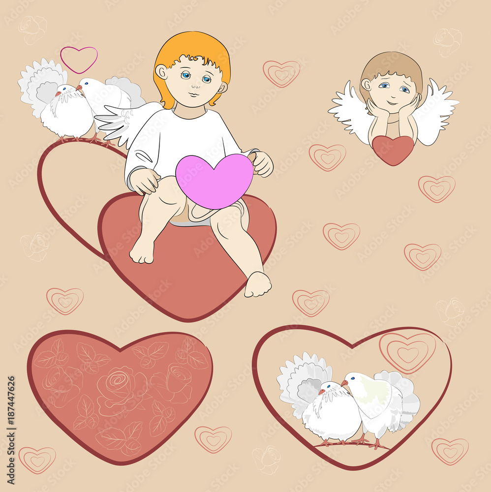 angel and pigeons angel and pigeons