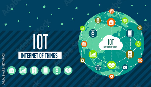 IoT ( internet of things ) image illustration (earth)
