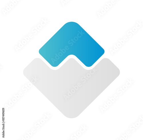 Cryptocurrency color icon (Waves) 