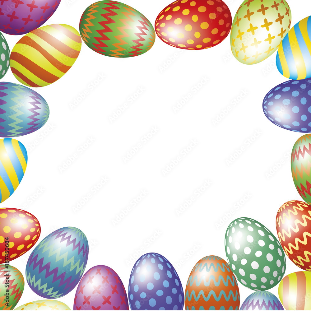 Easter eggs border Easter eggs border