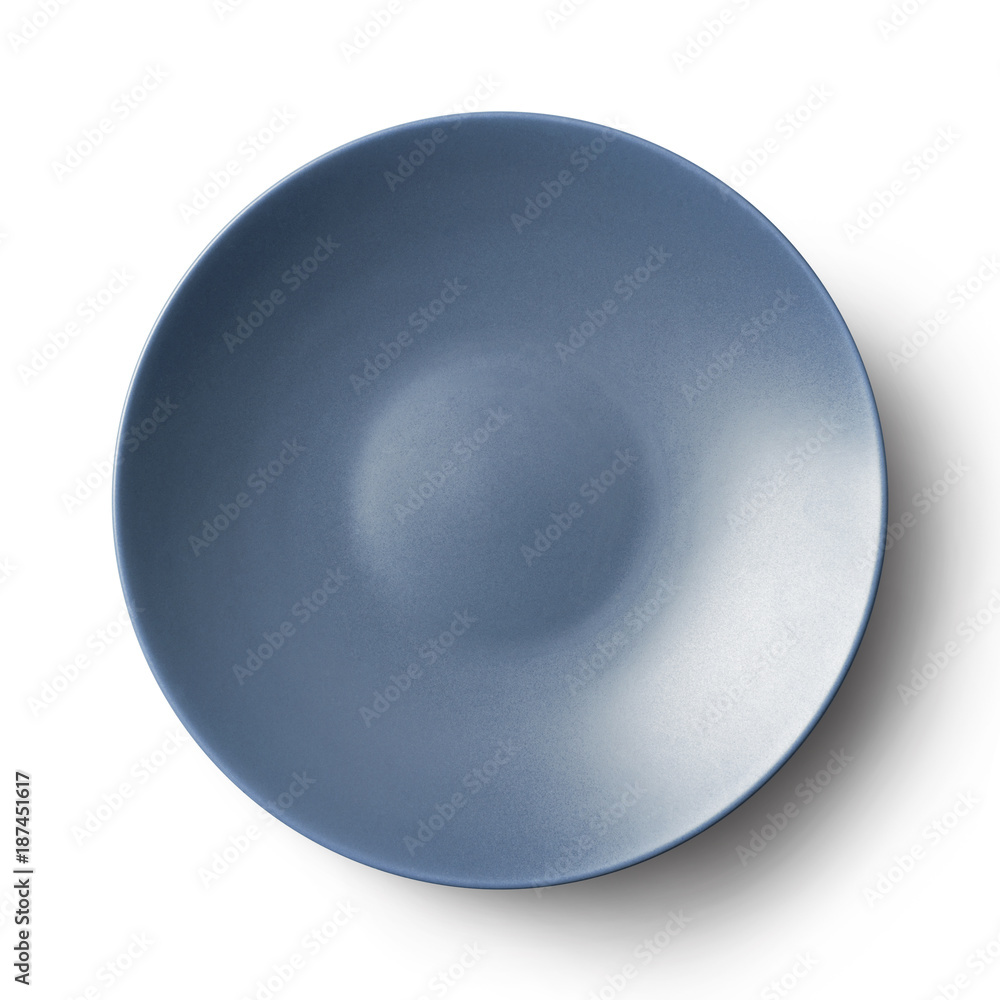Simple circular porcelain plate isolated on whit with clipping path Simple circular porcelain plate isolated on whit with clipping path