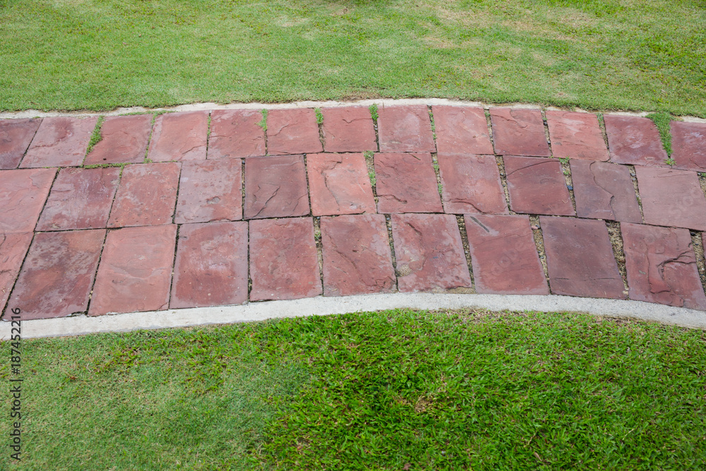 Pave Clay tiled walkway.